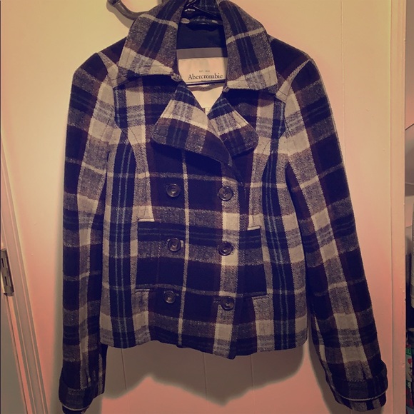Abercrombie & Fitch Jackets & Blazers - Abercrombie & Fitch Plaid Pea Coat